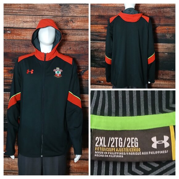 Under Armour Hoodie Mens 2XL Southampton Saints Training Jacket Full Zip Stom - Picture 1 of 14